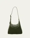 The Row Isa Shoulder Bag In Deerskin Leather In Green