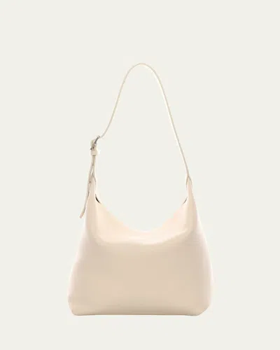 The Row Isa Shoulder Bag In Deerskin Leather In White