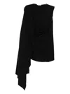 The Row Isadra Draped One-shoulder Top In Black