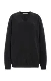The Row Isadora V-neck Cashmere Sweater With Ribbed Cuffs In Black