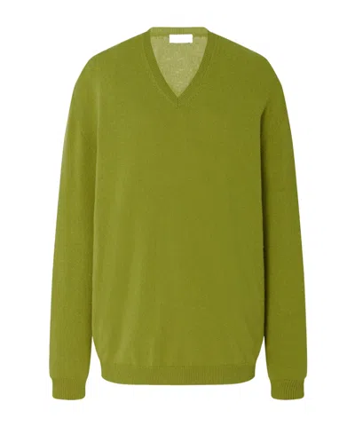 The Row Isaora Cashmere Sweater In Green
