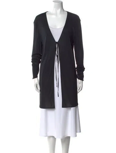 Pre-owned The Row Isara Plunge Neckline Tunic In Black