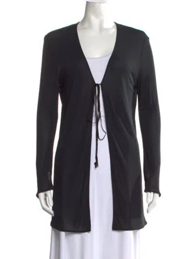 Pre-owned The Row Isara Sweater V-neck Top In Black