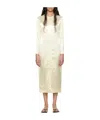 The Row Iside Long Satin Dress In White