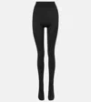 The Row Isonzo Cashmere Tights In Black