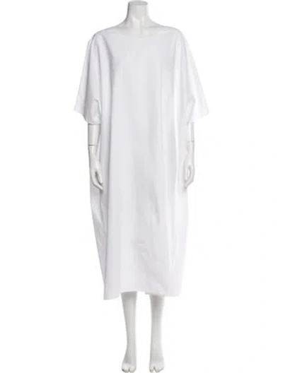 Pre-owned The Row Isora Dress Midi Length Dress In White
