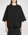 The Row Issi Short-sleeve Oversized Top In Black