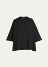 The Row Issi Short-sleeve Oversized Top In Black