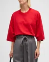 The Row Issi Cotton Top In Red