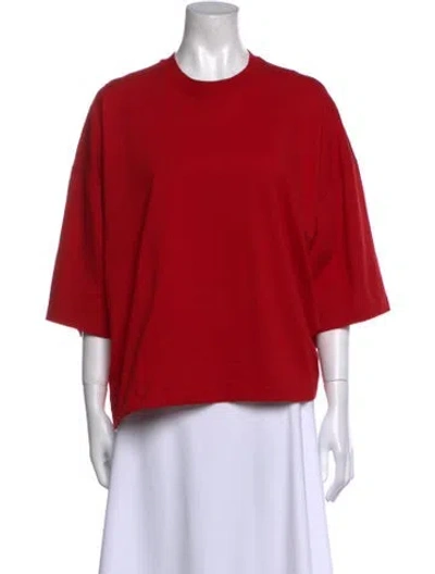 Pre-owned The Row Issi Top Crew Neck Top In Red