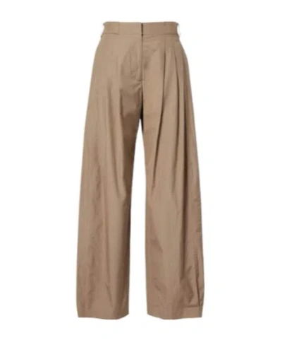 The Row Iven Cotton Poplin Wide-leg Pants In Burgundy