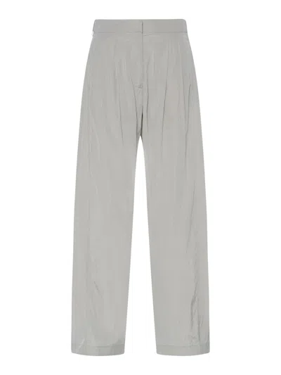 The Row Iven Silk And Nylon Pants In Gray
