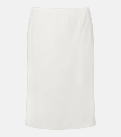 The Row Ivera Silk-blend Chiffon Midi Skirt In White