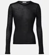 The Row Iverness Knitted Cashmere Top In Black