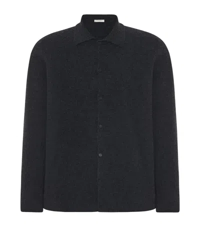 The Row Iverson Cashmere Cardigan In Gray