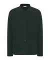 The Row Iverson Silk, Cashmere And Cotton-blend Jacket In Black