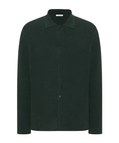 The Row Iverson Silk, Cashmere And Cotton-blend Jacket In Black