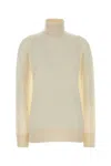 The Row Lizzy Oversized Cashmere Turtleneck Sweater In Neutral