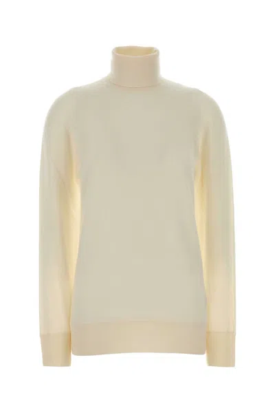 The Row Ivory Cashmere Lizzy Sweater In Neutral