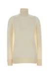 The Row Ivory Cashmere Lizzy Sweater In White