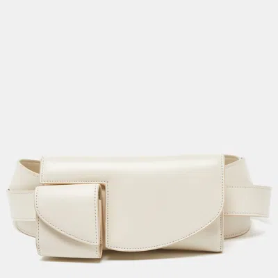 The Row Woman Belt Bag Cream Size - Leather In White
