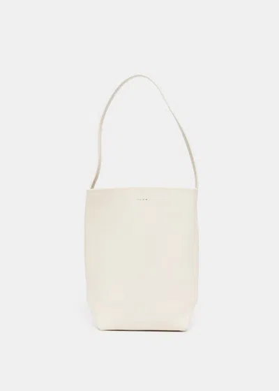 The Row N/s Park Small Textured-leather Tote In Ivory