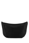 The Row Black Leather Izzy Crossbody Bag In Black