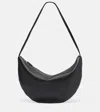 The Row Izzy Small Crescent Shoulder Bag In Leather In Black