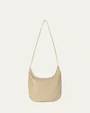 The Row Izzy North-south Crossbody Bag In Silky Leather In Sand