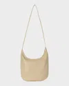 The Row Izzy North-south Crossbody Bag In Silky Leather In Sand