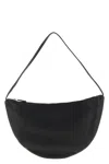 The Row Izzy Small Crescent Shoulder Bag In Leather In Black