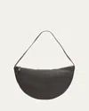 The Row Izzy Small Crescent Shoulder Bag In Leather In Black