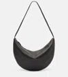 The Row Izzy Small Leather Shoulder Bag In Black
