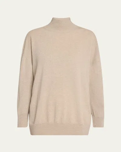 THE ROW JABARI MOCK-NECK OVERSIZED CASHMERE SWEATER