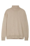 The Row Jabari Mock-neck Oversized Cashmere Sweater In Beige Melange