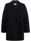 The Row Polli Double-breasted Coat In Black