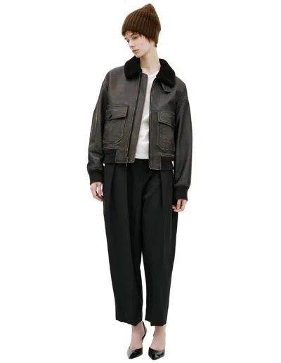 The Row Jacket With Patch Pockets In Black
