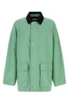 The Row Cotton Jacket With Long Sleeves And Front Pockets In Green