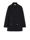The Row Polli Double-breasted Oversized Jacket In Black