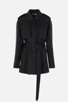 The Row Usuaia Trench Coat Belted Waist Design In Black