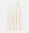The Row Jaliah Cotton And Linen-blend Midi Skirt In White