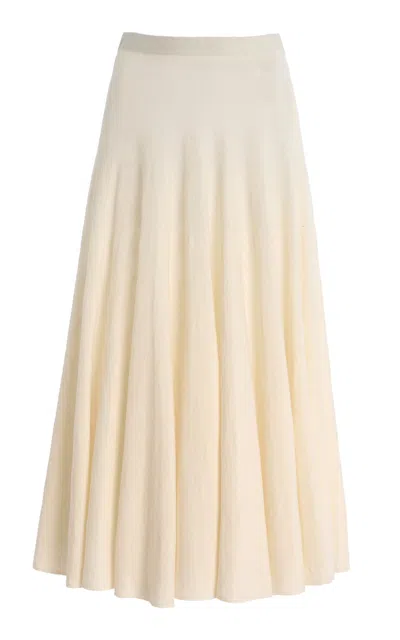 THE ROW JALIAH COTTON-BLEND KNIT MIDI SKIRT