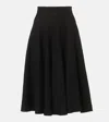 The Row Jaliah Linen And Cotton-blend Midi Skirt In Black