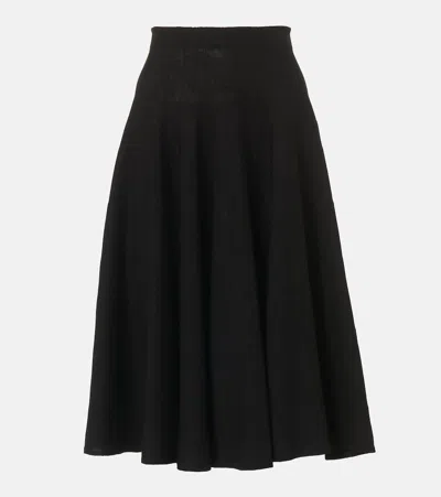 THE ROW JALIAH LINEN AND COTTON-BLEND MIDI SKIRT