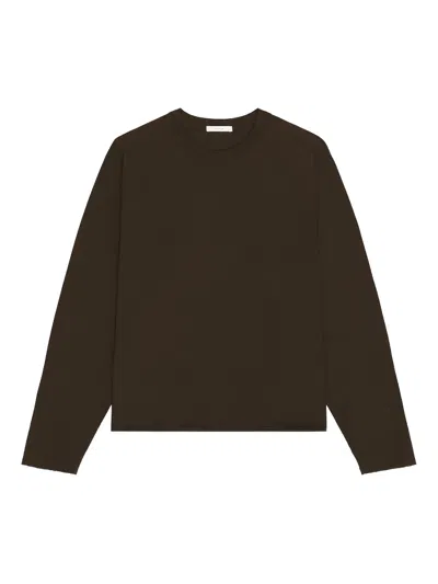 The Row Jameson Long-sleeve T-shirt In Brown