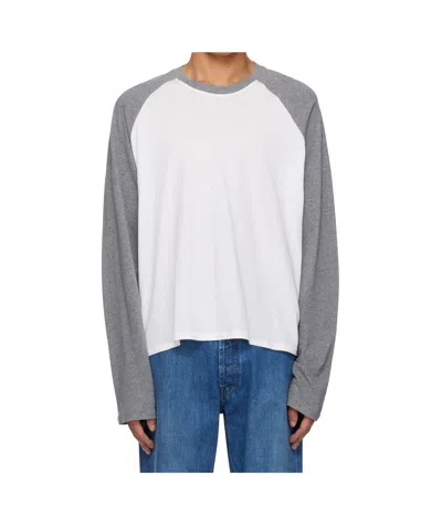 The Row Jameson T-shirt In Wdg White / Dark Gre