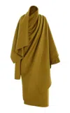 The Row Jan Long Cashmere Coat In Green