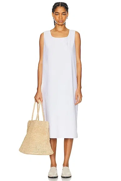 The Row Janah Cotton Midi Dress In Off White