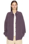 The Row Janak Collared Cashmere Top In Purple
