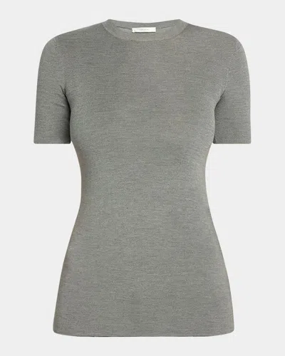 THE ROW JANNAT CLASSIC FITTED SILK KNIT TOP